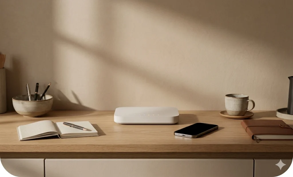 router y telefono